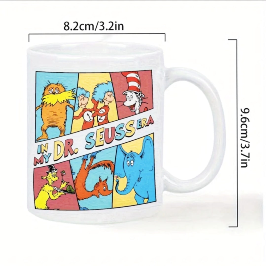 Cat In The Hat Mug White (1pc)