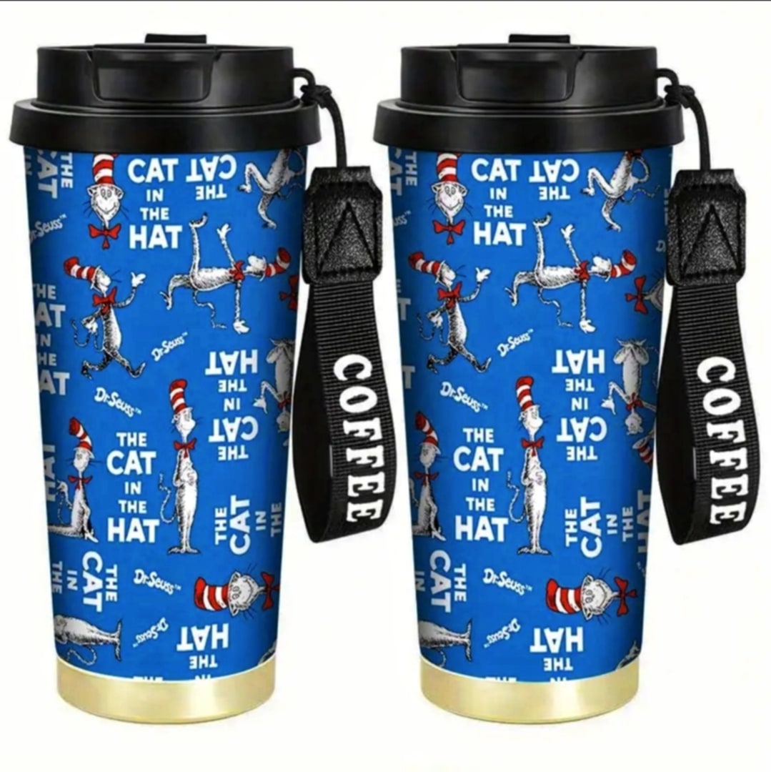 Cat In The Hat Travel Mug Blue (1pc)